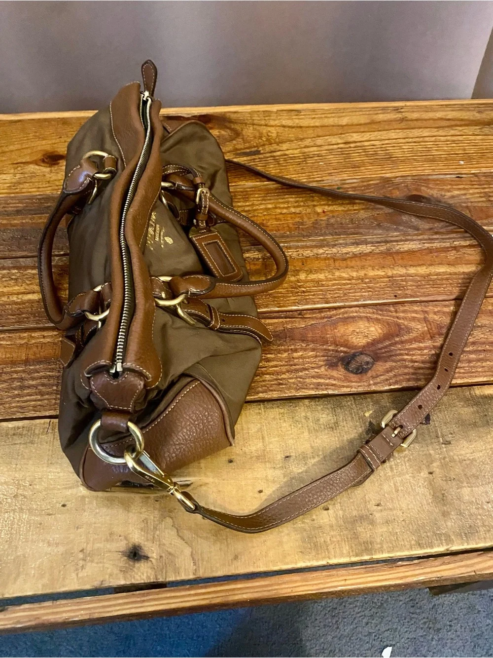 Prada Tessuto Nylon Satchel / Top Handle Bag